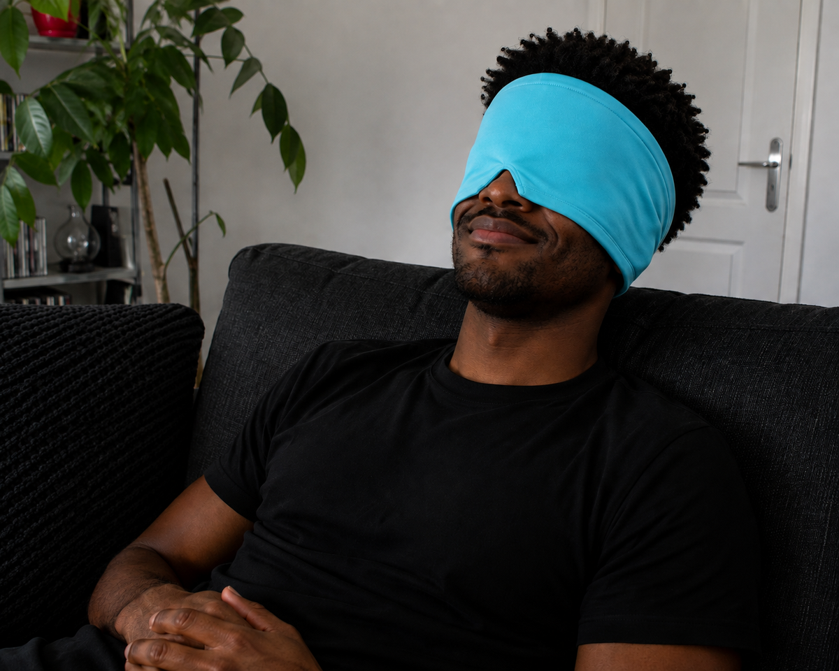 Masque ThéraMask bleu en gel, sans latex et facile à nettoyer