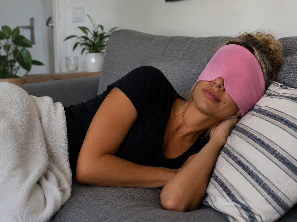 Masque ThéraMask rose, gel souple et taille universelle